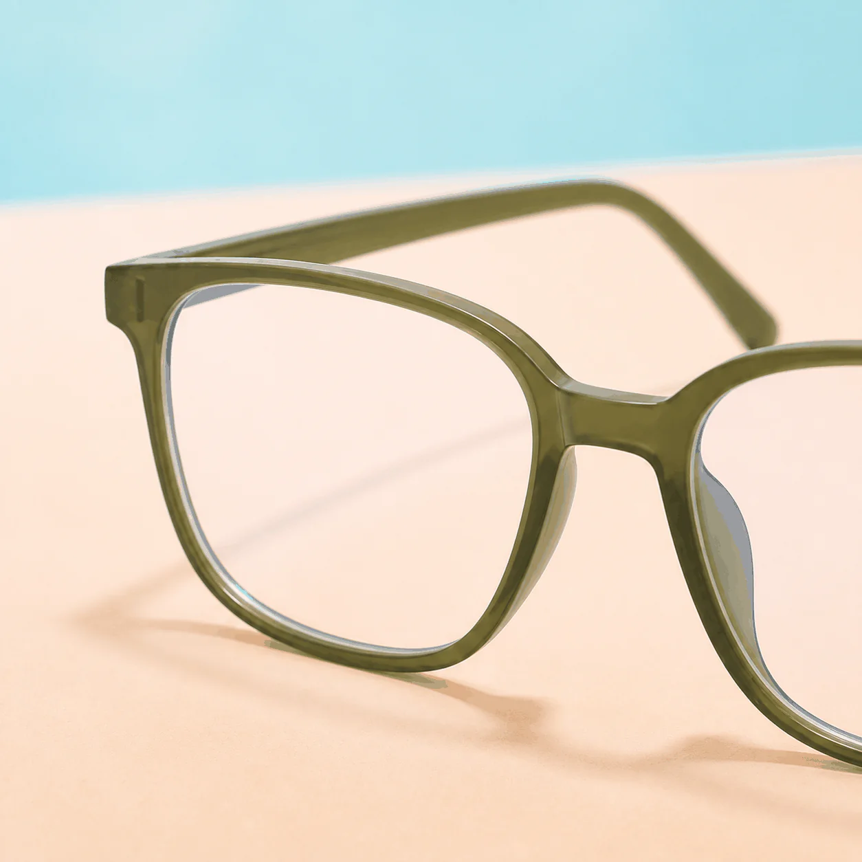 Agenda Blue Light Glasses - Olive construction view
