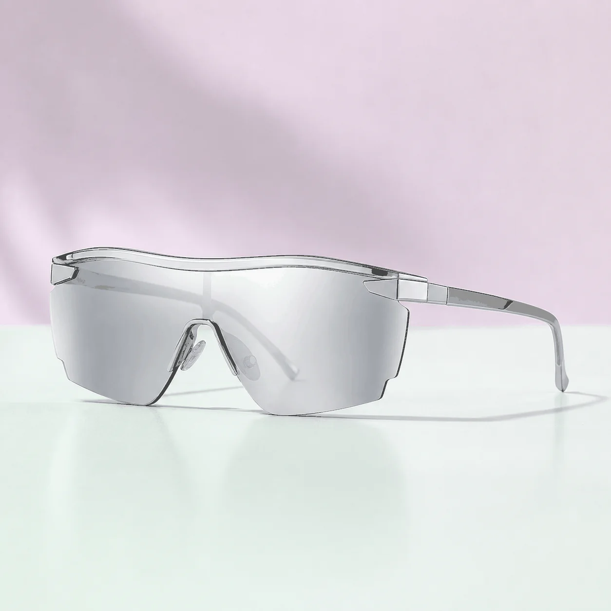 Chrome Rush Shield Sunglasses - Silver