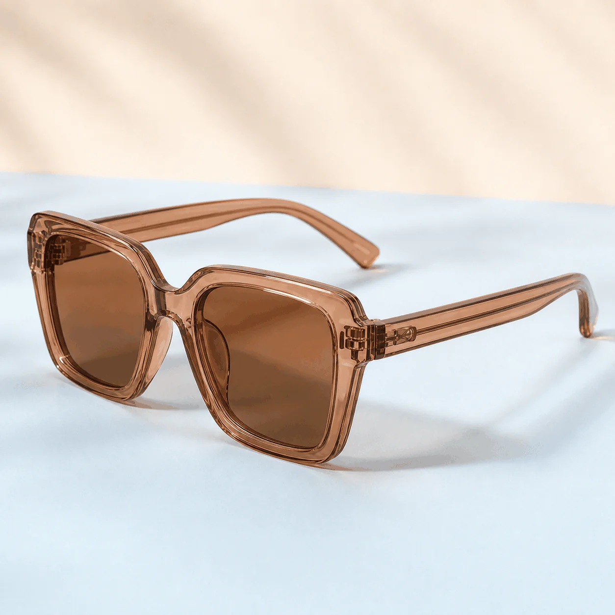 Jetset Square Sunglasses - Crystal Brown material detail
