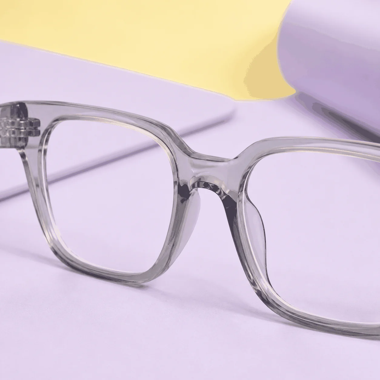 Meeting Reader Glasses - Clear Gray construction view