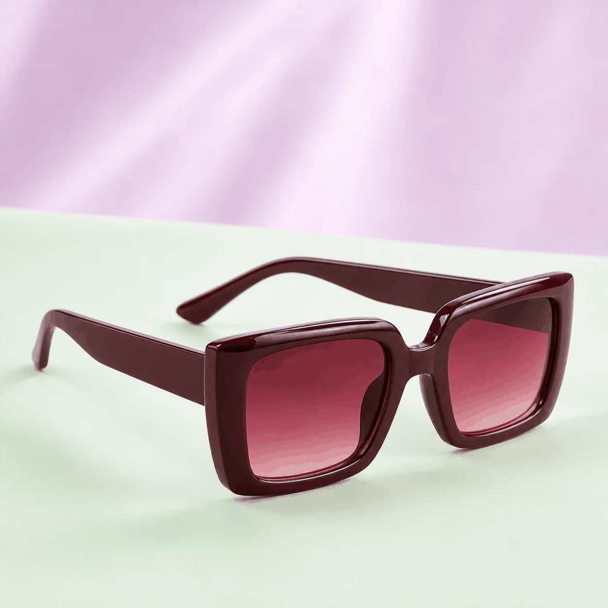 Nightcap Square Sunglasses - Wine material detail