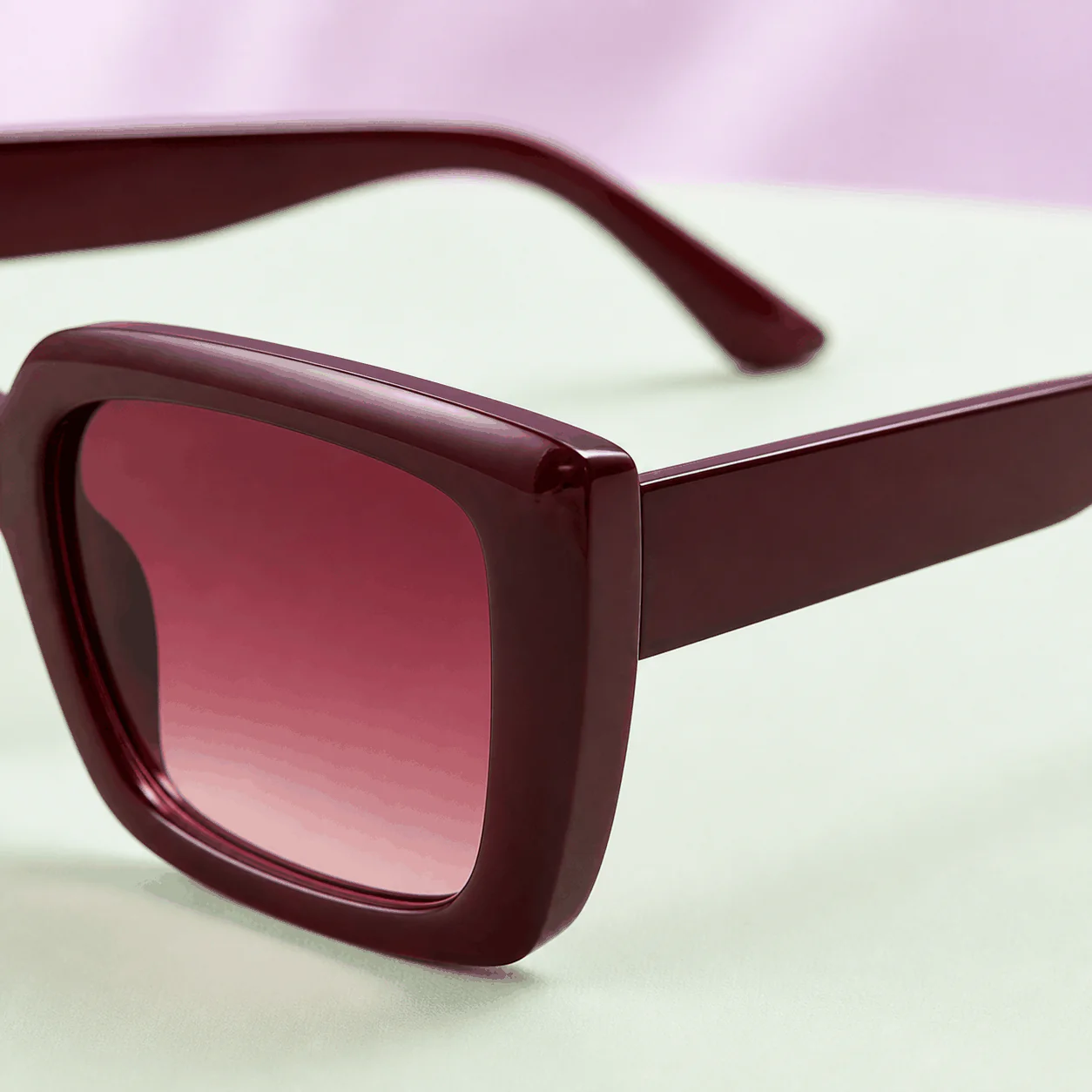 Nightcap Square Sunglasses - Wine lifestyle view