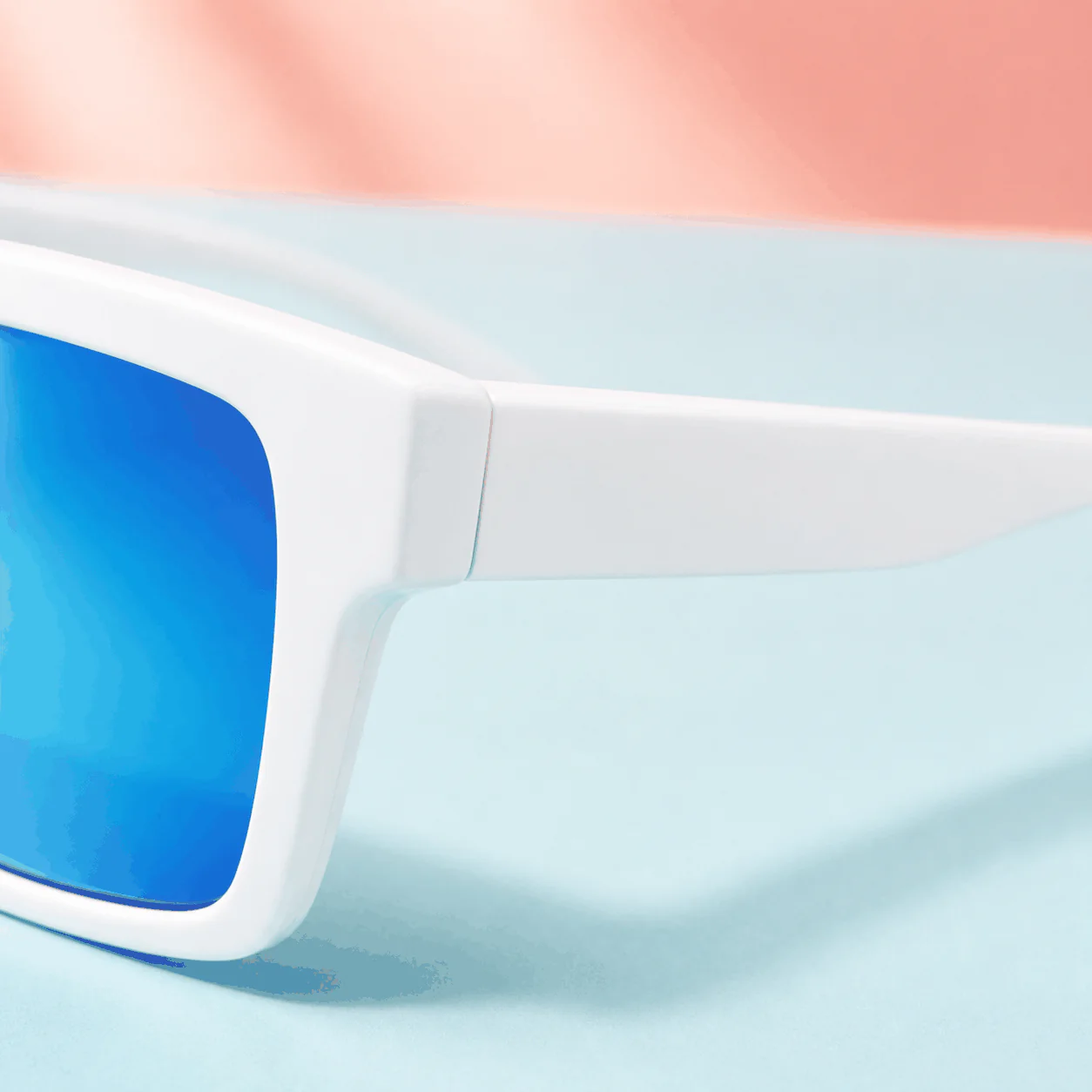 Poolside Square Sunglasses - White lifestyle view