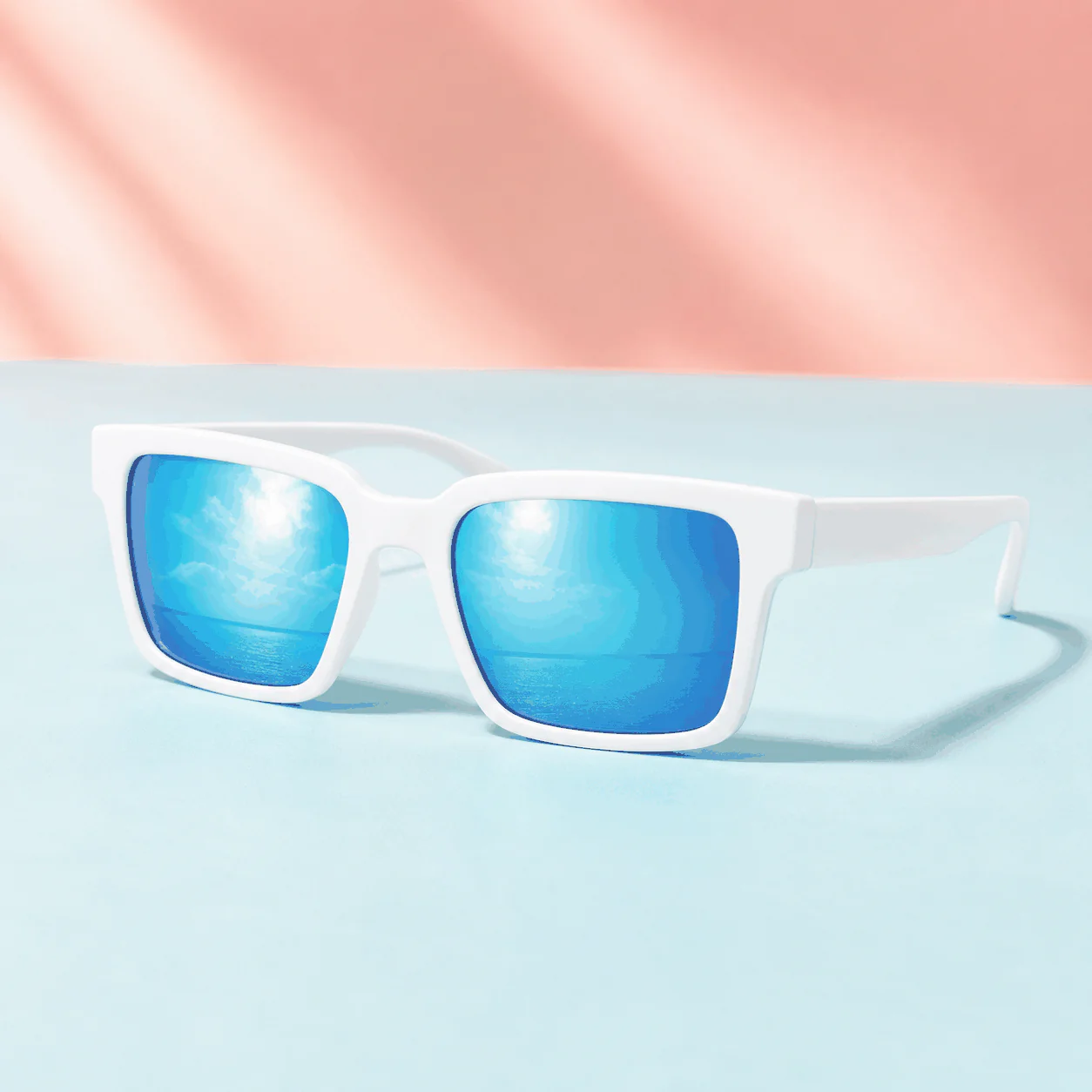 Poolside Square Sunglasses - White