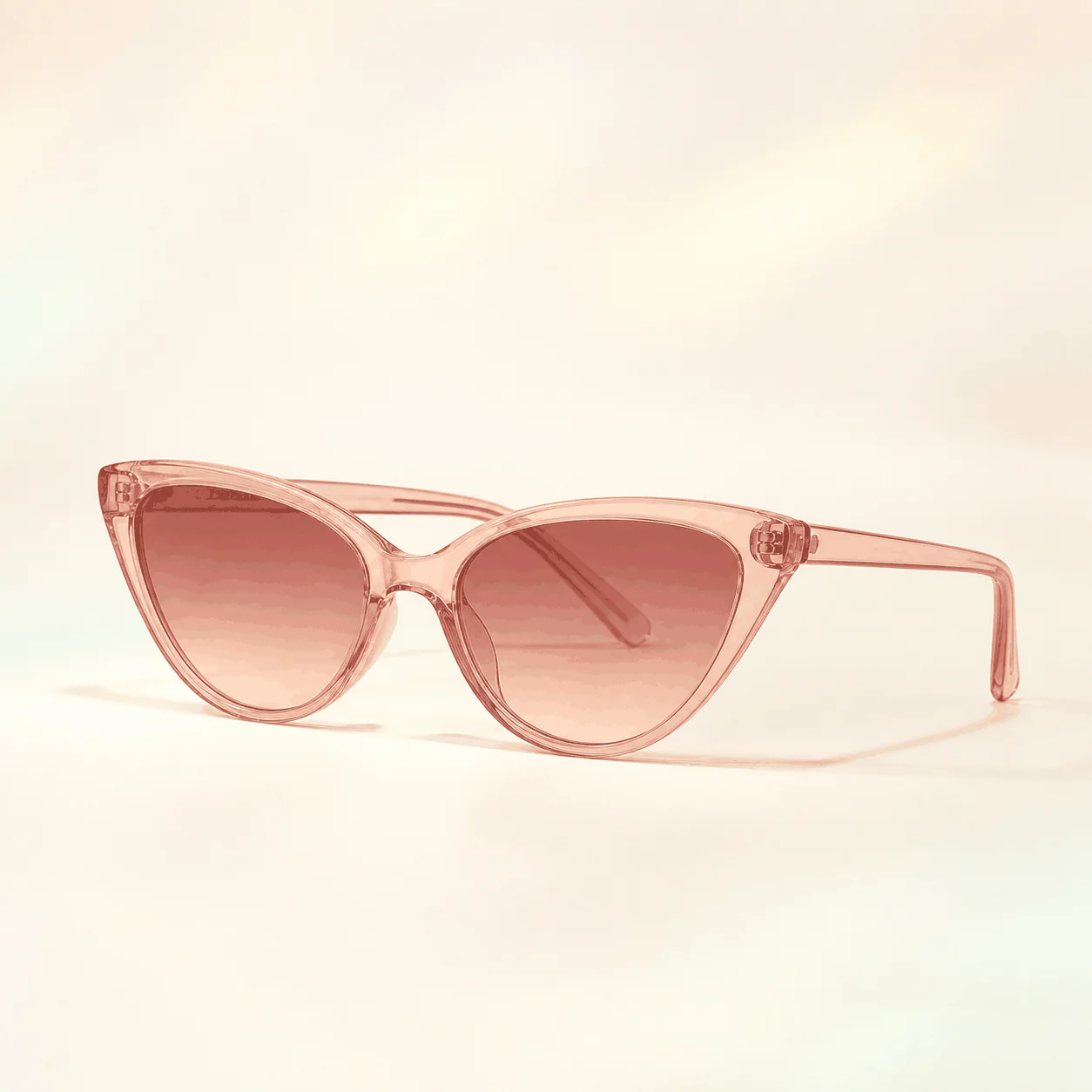 Rosette Cat Eye Sunglasses - Blush material detail