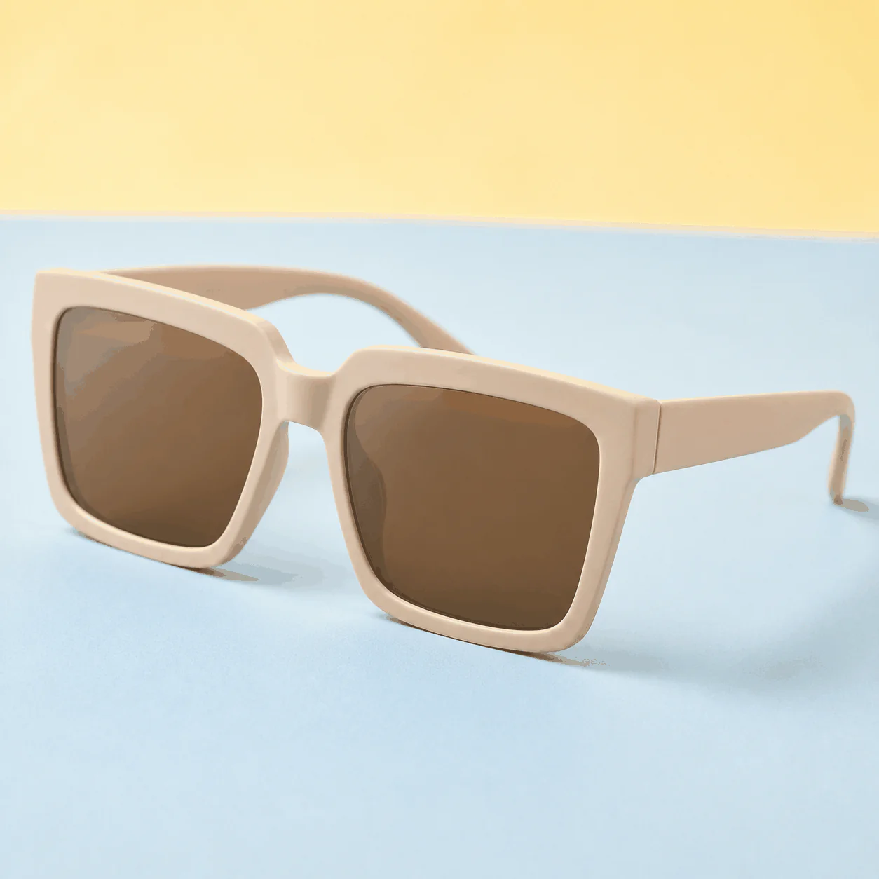 Studio Square Sunglasses - Matte Sand material detail