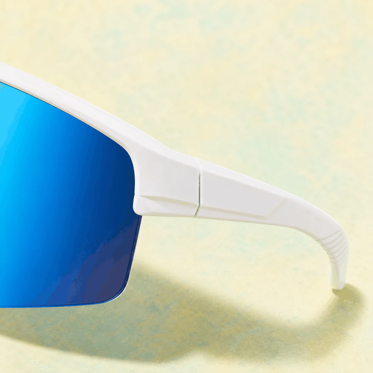 Summerside Shield Sunglasses - White lifestyle view