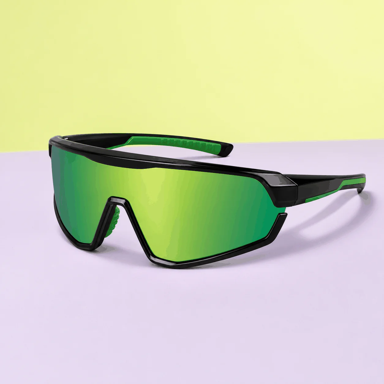 Trackline Shield Sunglasses - Black Green